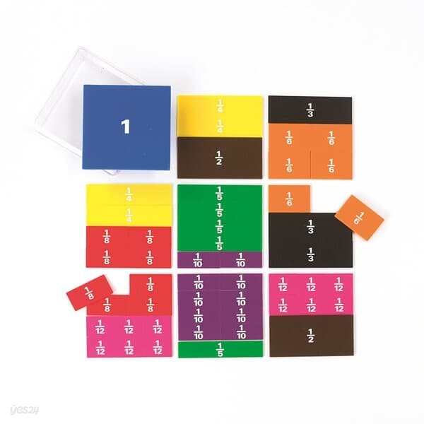 [EDX] 분수개념퍼즐51피스 어린이 유아 과학 수학 학습 교구