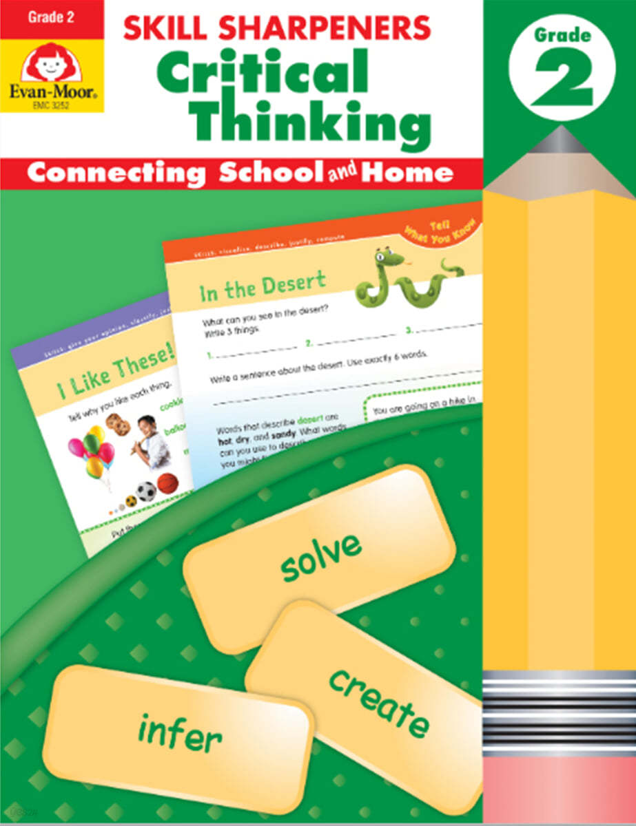 에반무어 Skill Sharpeners Critical Thinking, Grade 2 (Student Book+MP3 CD)