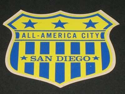ALL-AMERICA CITY SAN DIEGO symbol 샌디에이고 마크 스티커