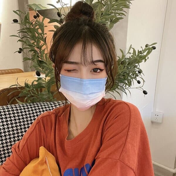 무지개 레인보우 마스크 [4color 그라데이션 컬러 덴탈마스크 핑크 베이지 칼라 색깔 패션마스크]