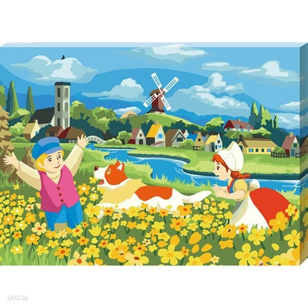 플란다스의개 행복한낙원 (캔버스) DIY그리기 33.5x46
