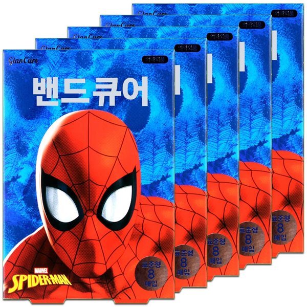마블 스파이더맨 밴드큐어 일회용밴드 표준형(5개)