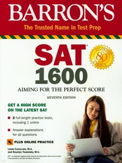 SAT 1600 with Online Test : Aiming for the Perfect Score (Paperback, 7) 