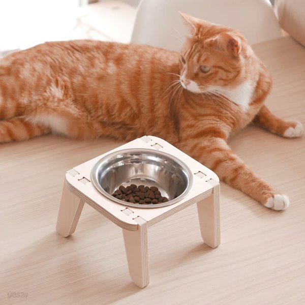 엉클펫 사각/원형식탁 강아지 고양이 밥그릇 (1구)