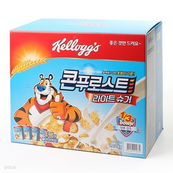 [켈로그]콘푸로스트 시리얼 라이트슈거 530g x 4개 (2.12kg)