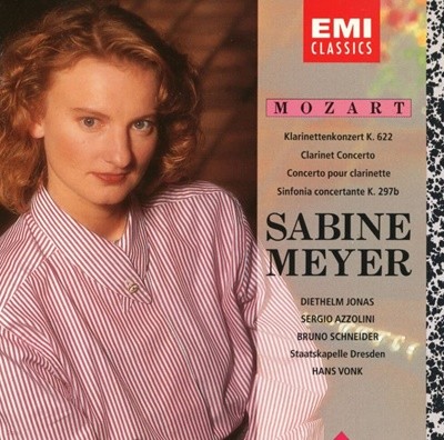 자비네 마이어 - Sabine Meyer - Mozart Klarinetkonzert K.622 , Sinfonia concertante K.257b [독일발매]