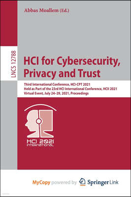 HCI for Cybersecurity, Privacy and Trust