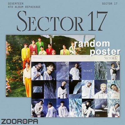 [새상품/1포스터] 세븐틴 SEVENTEEN SECTOR 17 4집 리패키지 (브로마이드1장+지관통)