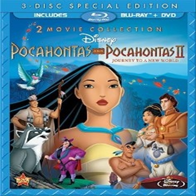 Pocahontas / Pocahontas II: Journey To A New Wolrd (īȥŸ) (ѱ۹ڸ)(Three-Disc Blu-ray/DVD Combo in Blu-ray Packaging) (1998)