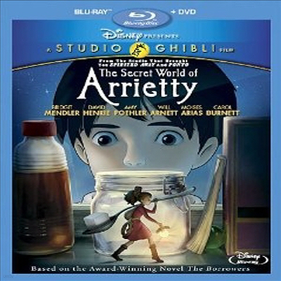 The Secret World of Arrietty (  ƸƼ) (ѱ۹ڸ)(Two-Disc Blu-ray/DVD Combo) (2012)