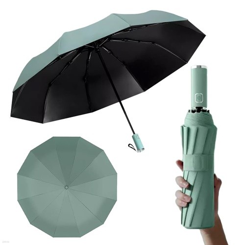 3단 자동양우산 12살대 우산 양산 완자동 접이식우산