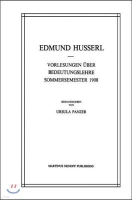 Vorlesungen Uber Bedeutungslehre Sommersemester 1908