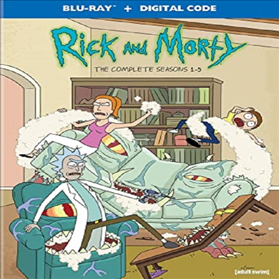 Rick and Morty: The Complete Seasons 1-5 (  Ƽ  1-5)(ѱ۹ڸ)(Blu-ray)