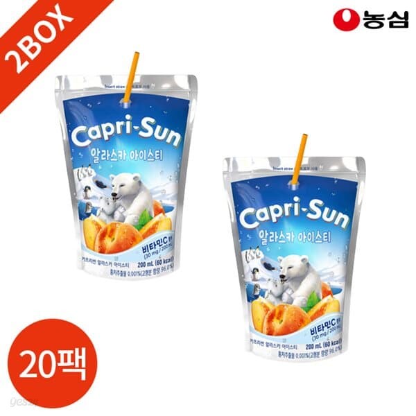 농심 카프리선 알래스카 아이스티 200ml x 20개