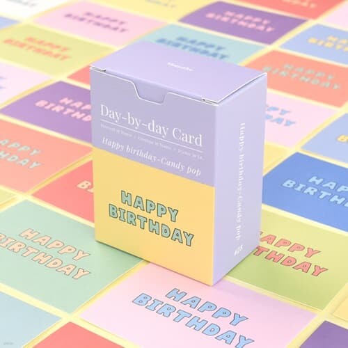 데이바이데이 카드 - Happy birthday candy pop