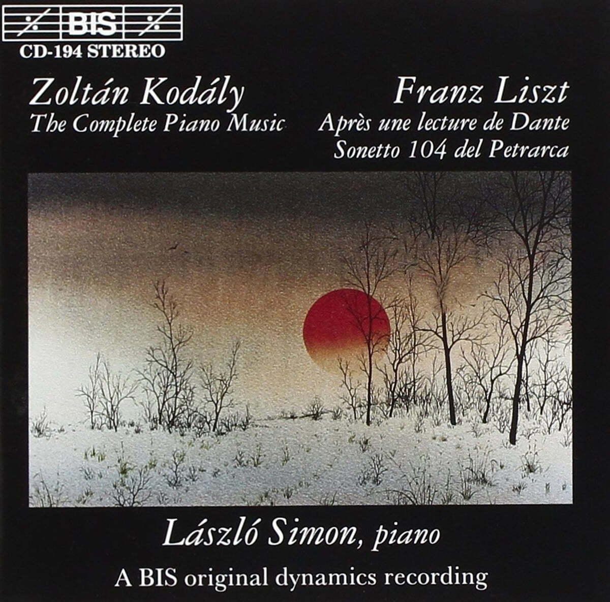 Laszlo Simon 코다이 / 리스트: 피아노 작품집 (Koday / Liszt: The Complete Piano Music)