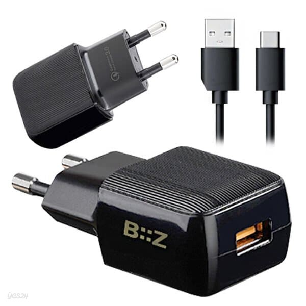 9V 핸드폰 USB 고속충전기 + C타입 충전 케이블 휴대폰 충전기