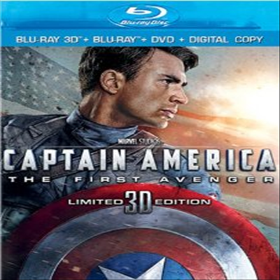 Captain America: The First Avenger (ĸƾ Ƹ޸ī) (ѱ۹ڸ)(Blu-ray 3D + Blu-ray + DVD + Digital Copy) (2011)