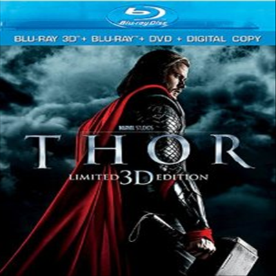 Thor (丣) (ѱ۹ڸ)(Blu-ray 3D + Blu-ray + DVD + Digital Copy) (2011)