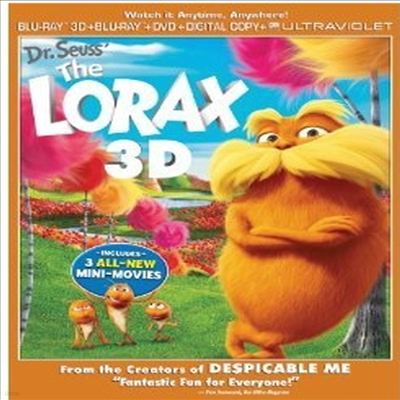 Dr. Seuss' The Lorax (η) (ѱ۹ڸ)(Blu-ray 3D + Blu-ray + DVD + Digital Copy + UltraViolet) (2012)