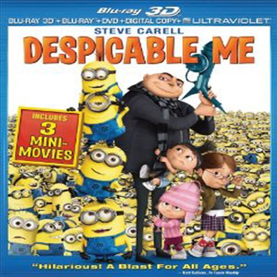 Despicable Me (۹) (ѱ۹ڸ)(3D Blu-ray + Blu-ray + DVD + Digital Copy + UltraViolet) (2010)