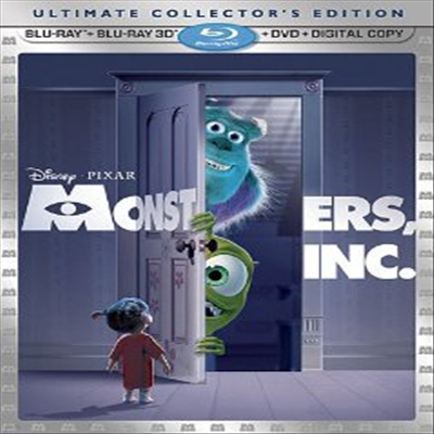 Monsters, Inc. ( ֽȸ) (ѱ۹ڸ)(Blu-ray 3D + Blu-ray + DVD Combo + Digital Copy) (2012)