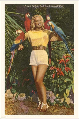 Vintage Journal Blonde with Macaws, Florida