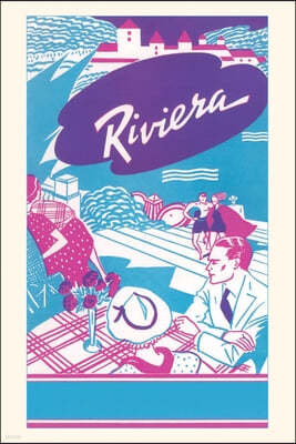 Vintage Journal Riviera Travel Poster