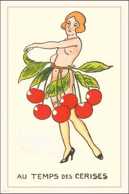 Vintage Journal Cherry Season, Nude with Belt of Cherries