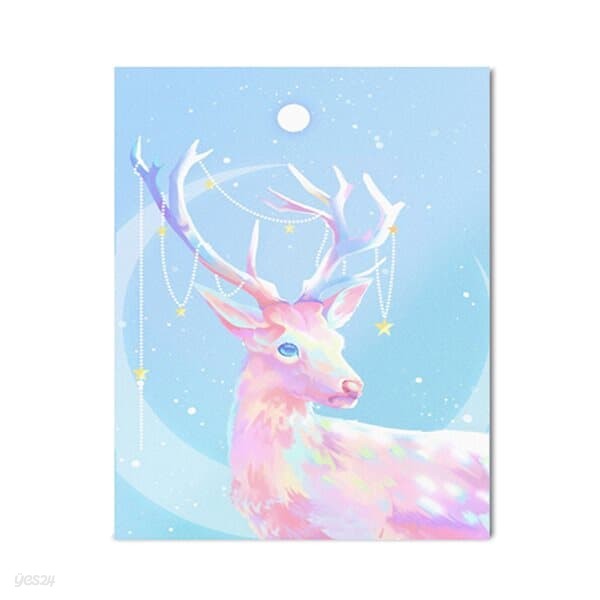 DIY LED 보석십자수 - 핑크사슴 LB59 (40x50)