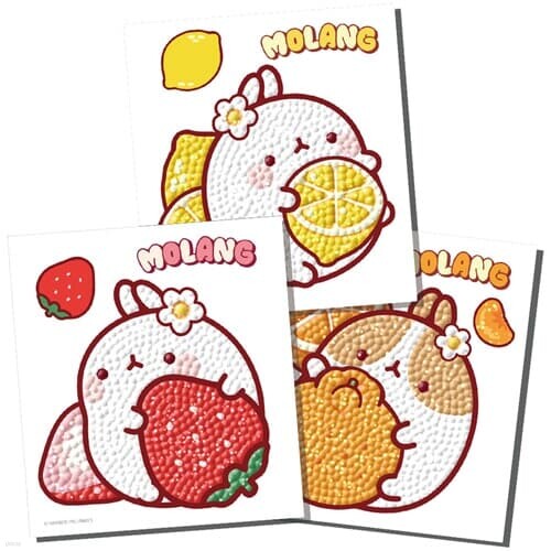 보석십자수 DIY 스티커 3종 프레쉬 몰랑이 10X11