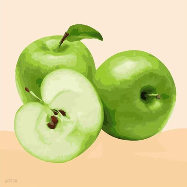 초록청사과 (캔버스) DIY그리기 25x25