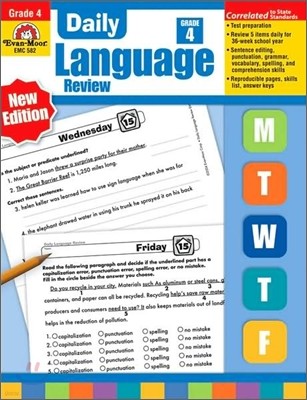 Daily Language Review, Grade 4 Teacher Edition
