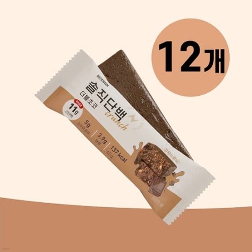 [뉴트리그램] 솔직단백 크런치 더블초코 40g * 12입