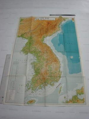 THE MAP OF KOREA 1959년 영문 우리나라지도 대한민국전도