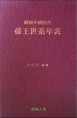 한국중국역대 제왕세계연표 