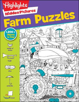 Farm Puzzles: Ultimate Farm Picture Puzzle Book with Over 1,200 Objects to Seek and Find, Farm-Themed Activity Book for Kids 6 and O