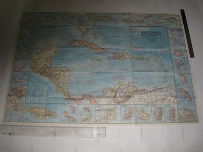 west indies and central amerrica National Geographic map 중앙아메리카 서인도제도 지도 영문지도