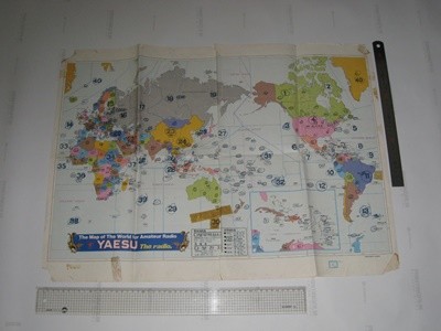 the map of the world for amateur radio YAESU the radio 아마추어 라디오 세계 지도