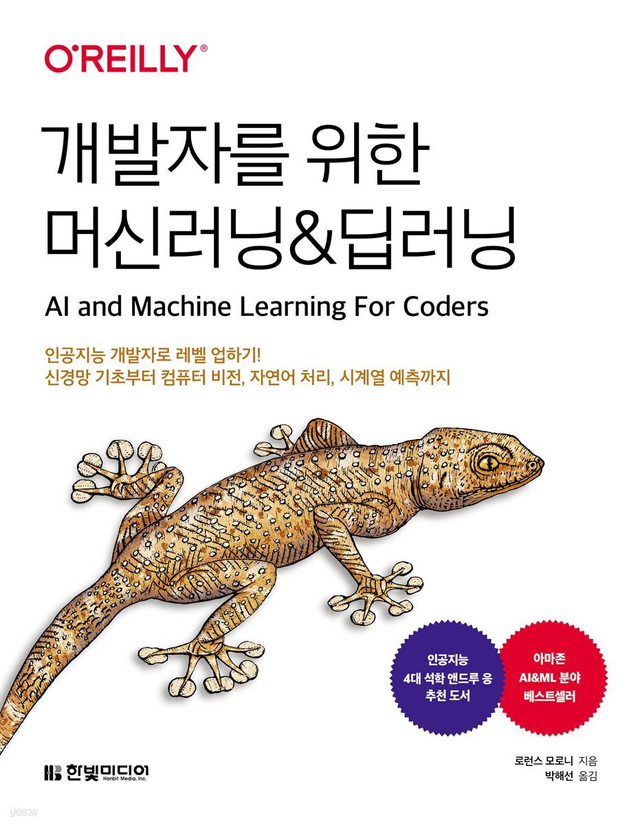 [전자책] 개발자를 위한 머신러닝&딥러닝 | 로런스 모로니 | 한빛미디어 - 예스24