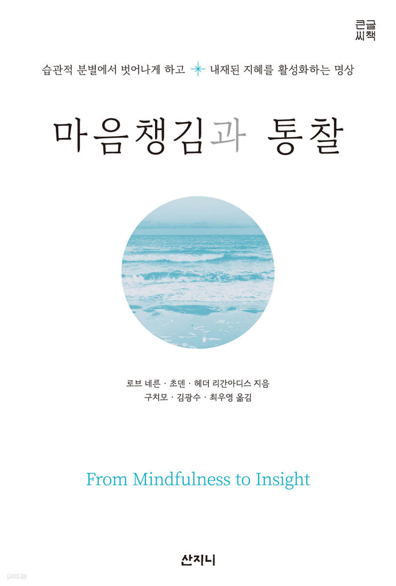 마음챙김과 통찰 (큰글씨책) | 로브 네른 | 산지니 - 예스24