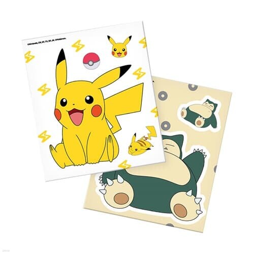 포켓몬스터 보석십자수 스티커 피카츄와 잠만보 12X14