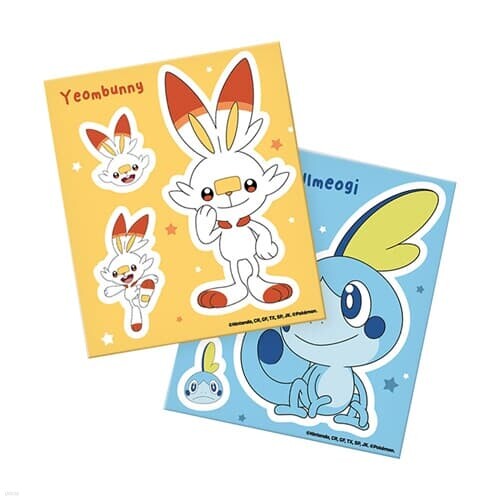 포켓몬스터 보석십자수 스티커 염버니와 울머기 12X14