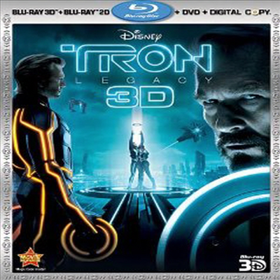 Tron: Legacy (Ʈ: ο  3D) (ѱ۹ڸ)(Blu-ray 3D + Blu-ray + DVD + Digital Copy) (2010)