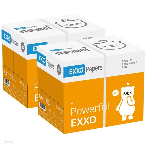 엑소 큐트베어 A4 복사용지(A4용지) 75g 2BOX(5000매)