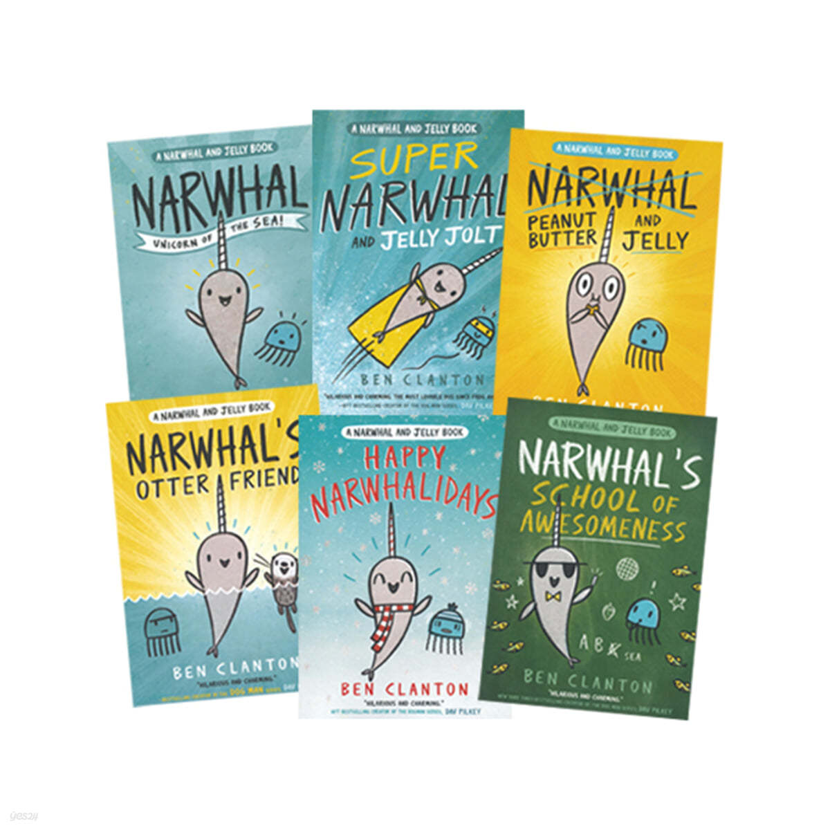 외뿔고래와 해파리 원서 페이퍼백 6종 세트 : A Narwhal and Jelly 6 Books Set
