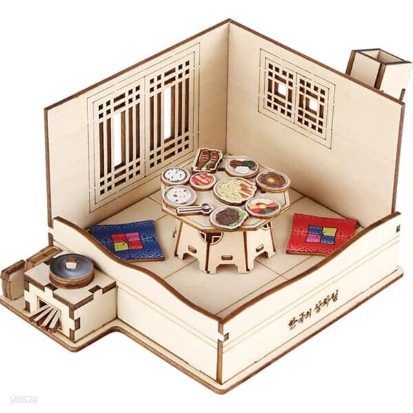 교육용 목재 입체퍼즐 - 영공방 한국의 상차림