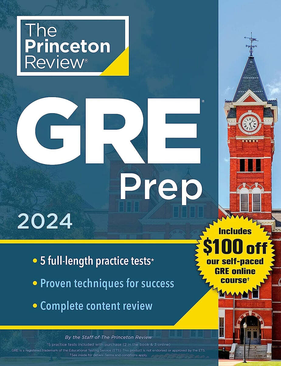 Princeton Review GRE Prep, 2024: 5 Practice Tests + Review & Techniques + Online Features