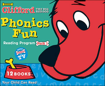 Clifford Phonics Fun Pack #1 : 12 Books Box Set (StoryPlus QR)
