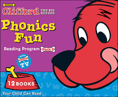 Clifford Phonics Fun Pack #2 : 12 Books Box Set (StoryPlus QR)